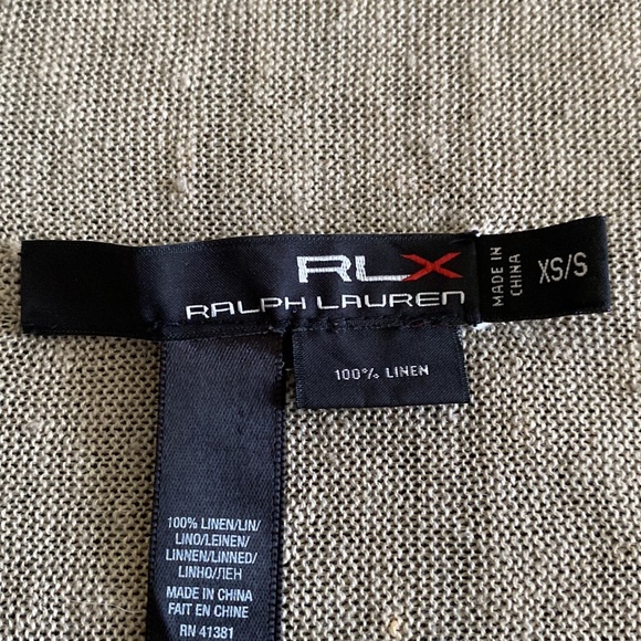 Ralph Lauren RLX 100% Linen knit shrug glorious fall colours, olive orange - Picture 3 of 10